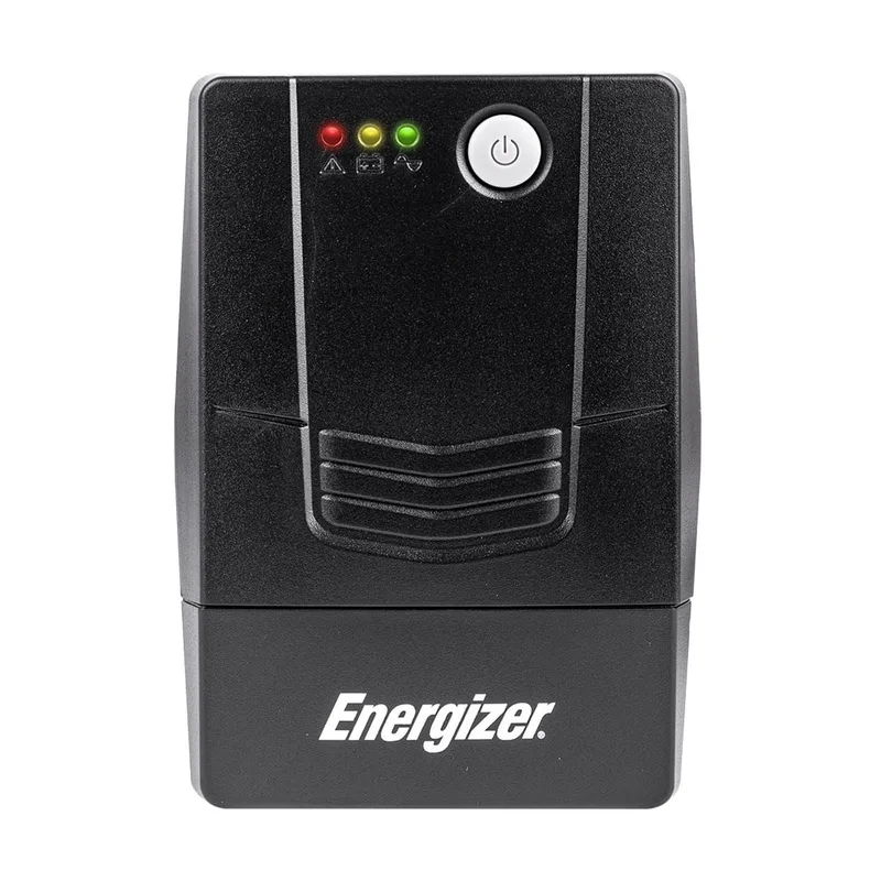 No Break Energizer 600VA/360W (ERENUPS6VA). AVR - bat. 12V/7AH, 6 contactos (4 respaldo), LED/Alarma. Cert. RoHS/NOM/CE. 2 años gtía 600 VA