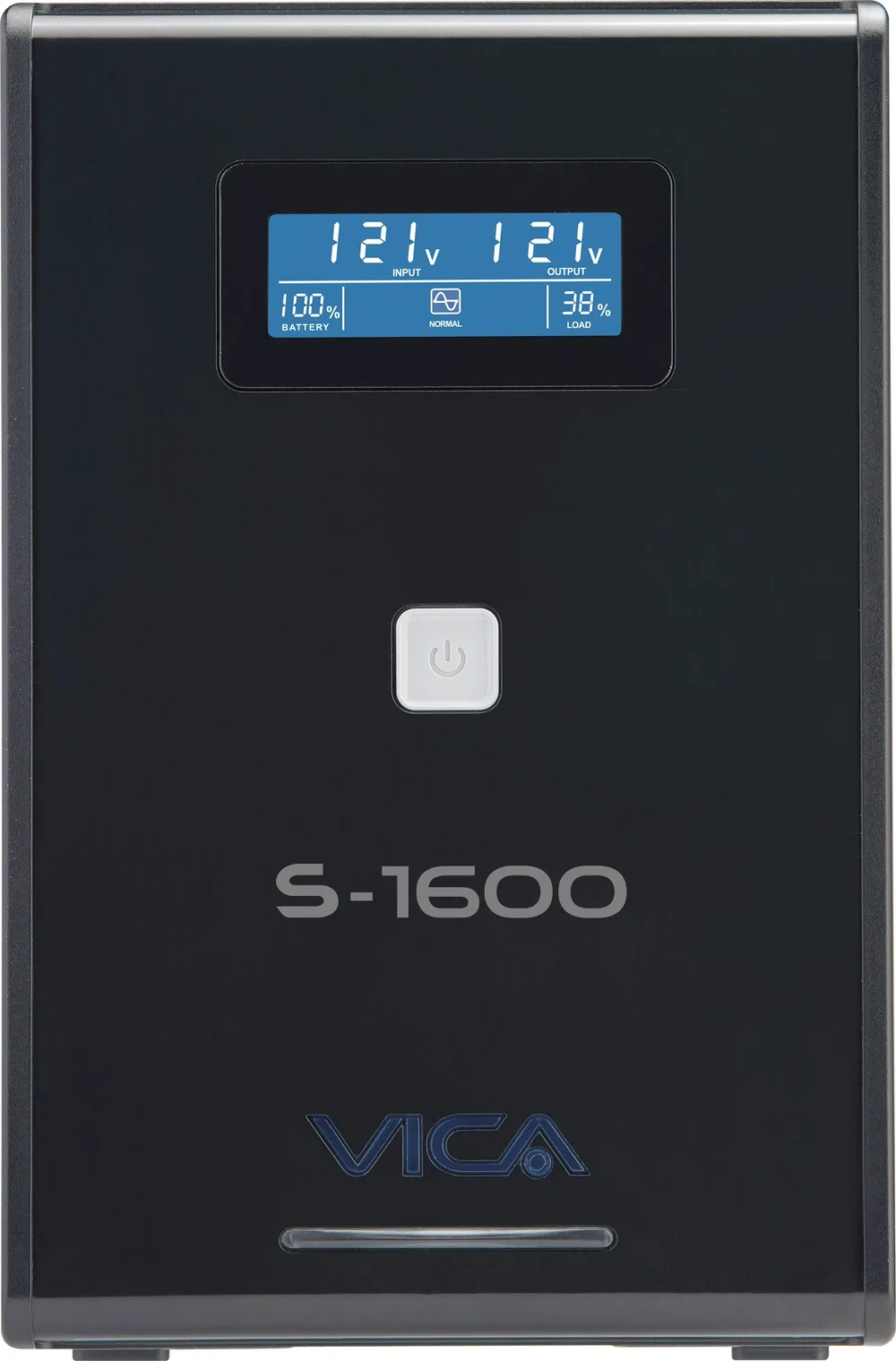 No break interactivo S1600 - 1600VA/900W, entrada 127 VCA 60 Hz, salida 120 VCA, 5 tomas reguladas/5 reguladas y respaldadas, RJ11/45, pantalla LCD
