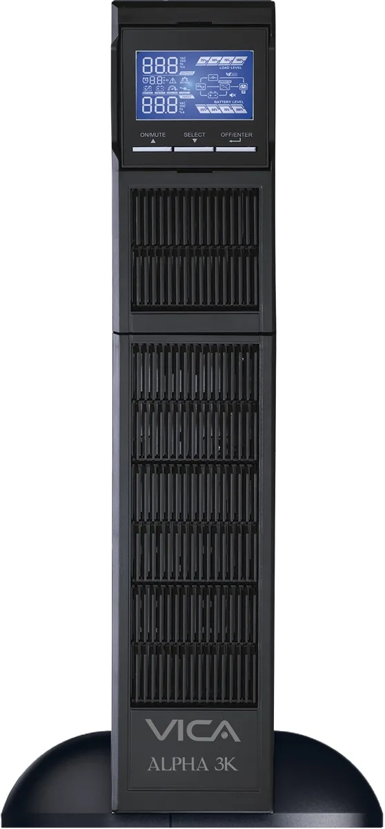 UPS Online doble Conversión Rack ALPHA 3K - 3000VA/3000W, 8 NEMA 5-15/20R protegidos, entrada NEMA L5-30P, 55/150Vca, salida 100/127Vca, 1 NEMA