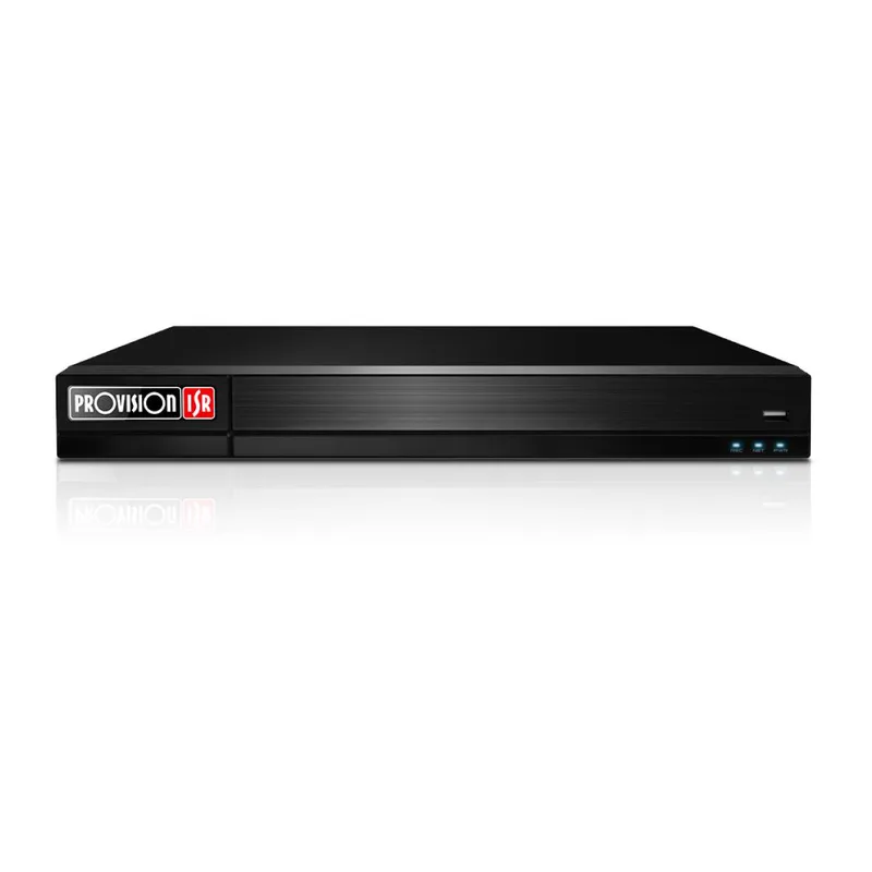 NVR de 32 canales Via Red - soporta cámaras IP de hasta 12 MP, 2 SATA para HDD 10 TB, P2P, metadatos, DDA2, Check Point PROVISION-ISR Negro
