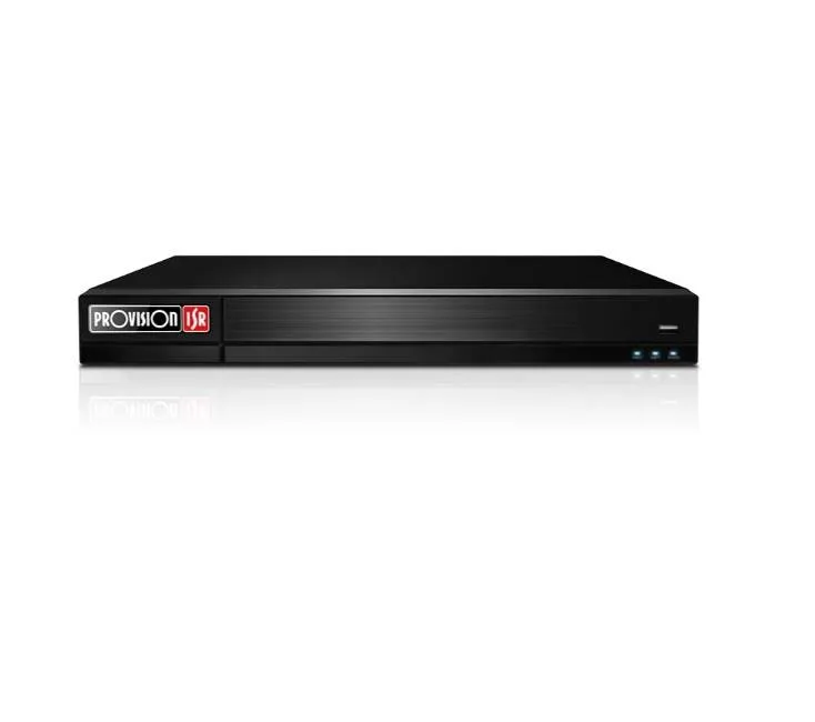 NVR de 16 canales PoE - soporta cámaras IP de 12 MP, 2 SATA para HDD 10 TB, HDMI, metadatos, DDA2, Check point PROVISION-ISR Negro NVR12-16400PFAN(1U)