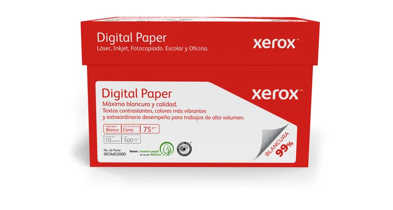Xerox Papel Digital Rojo Carta 99 Blancura 8.5 x 11 pulgadas 003M02000