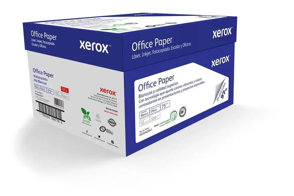 Papel Premium Azul Oficio 97 Blancura XEROX 8.5 x 13.3 pulgadas 003M02041