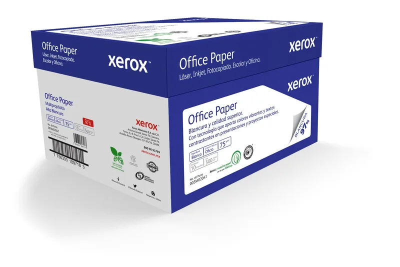 Papel Premium Azul Oficio 97 Blancura XEROX 8.5 x 13.3 pulgadas 003M02041