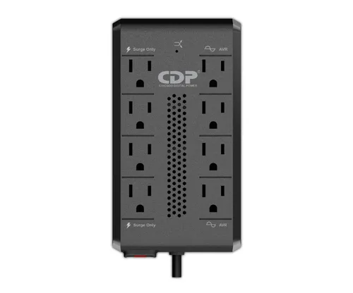 REGULADOR DE VOLTAJE CDP RAVR1408 1410VA/700W AVR - 8 Salidas, 175 Julios, 120 Vac 1410 VA