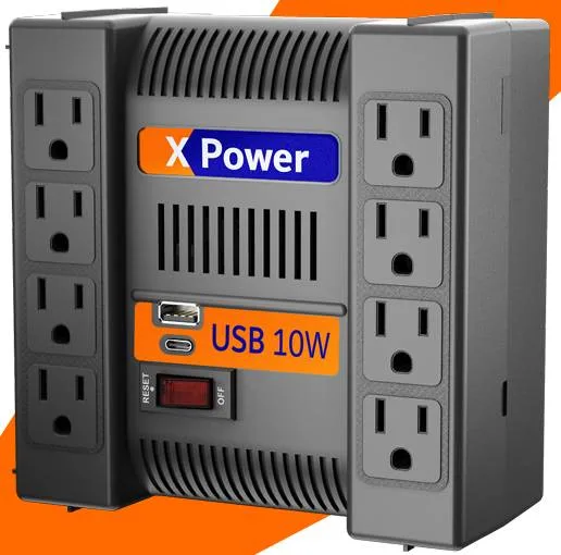 Regulador de Voltaje - Complet, Modelo ERV-9-002, Regulador de Voltaje con supresor integrado. XPOWER 1300 USB. 1, 300VA. 650W. 504J. 8 contactos