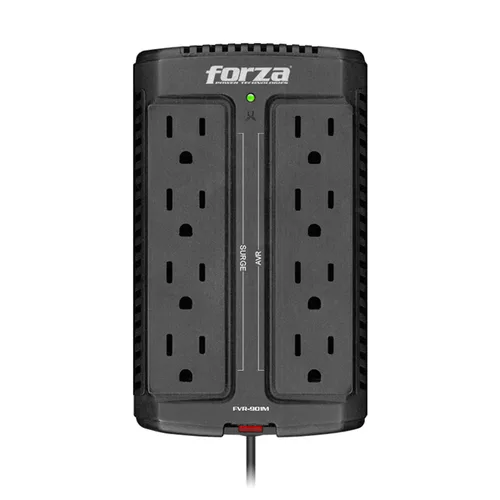 Regulador FORZA Capacidad de voltaje 900VA/450W. 8 tomas de corriente 900 VA FVR-901M