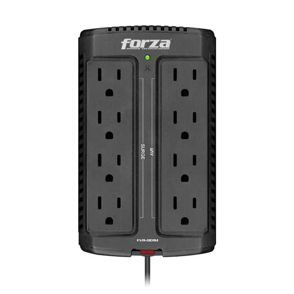 Regulador FORZA Capacidad de voltaje 900VA/450W. 8 tomas de corriente 900 VA FVR-901M