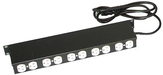 Barra multicontacto NORTH SYSTEM - Negro, 10 contactos NORTH612-BKT
