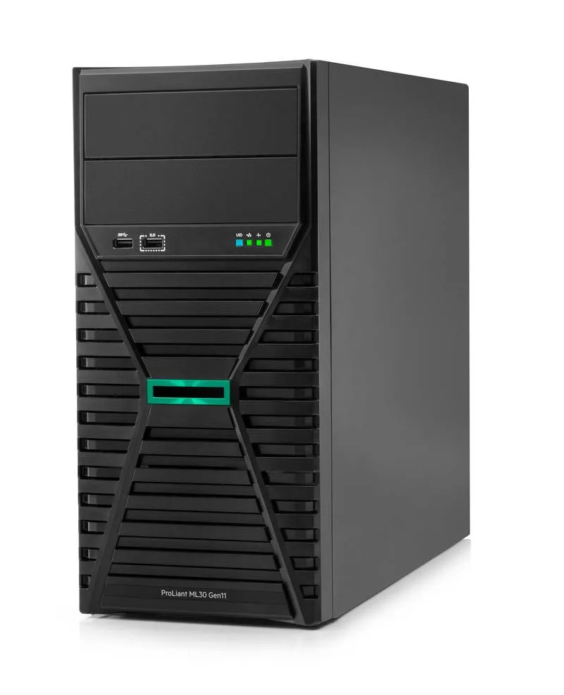 HPE ProLiant ML30 Gen11 6325P 3.5GHz 4c 1P 1x32GB-U 4LFF-NHP con dos discos de 1TB SATA HDD Hewlett Packard Enterprise ML 30 Gen11 4cores 32 GB