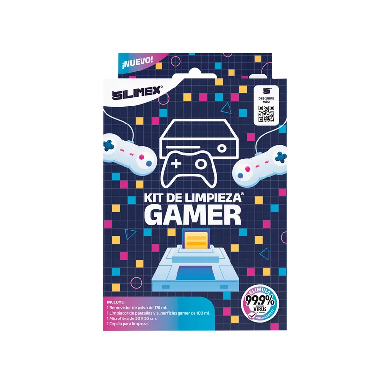KIT DE LIMPIEZA GAMER Mantén tu Zona de Juego en Perfecto Estado SILIMEX Pantallas / Plásticos 7503018454030