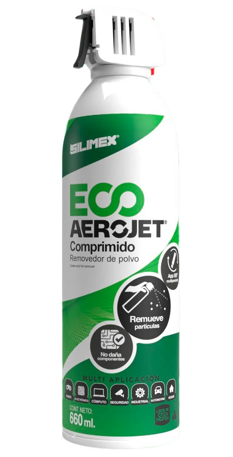 Removedor de polvo SILIMEX Aerojet Eco 360° 660 ml (CY-P) Aire comprimido 7503018454351