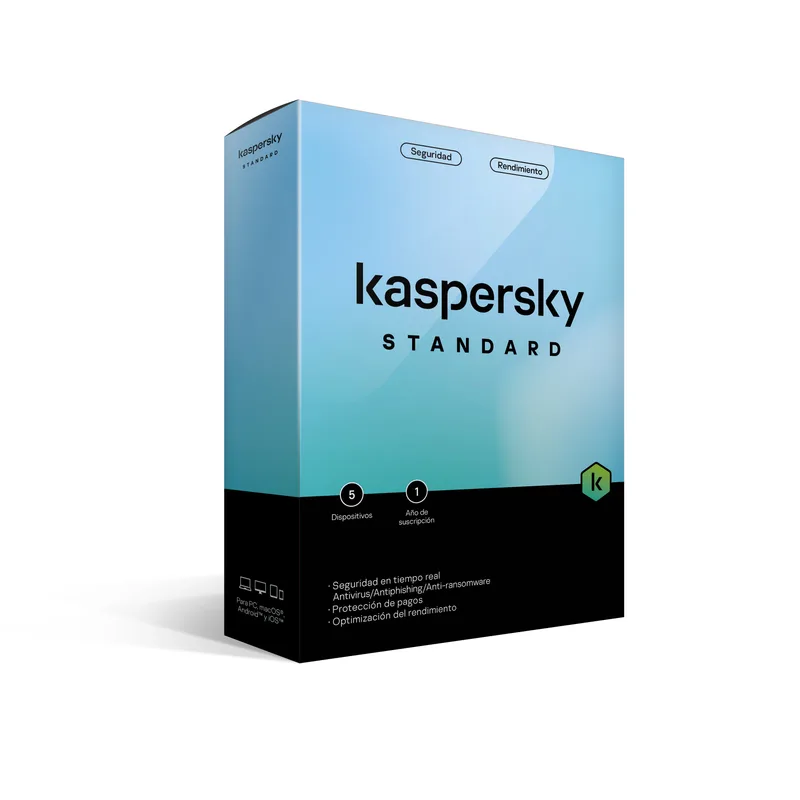 Kaspersky Standard 5 Dispositivos 1 Año (anti-virus) 1 Año(s) KL1041Z5EFS-22