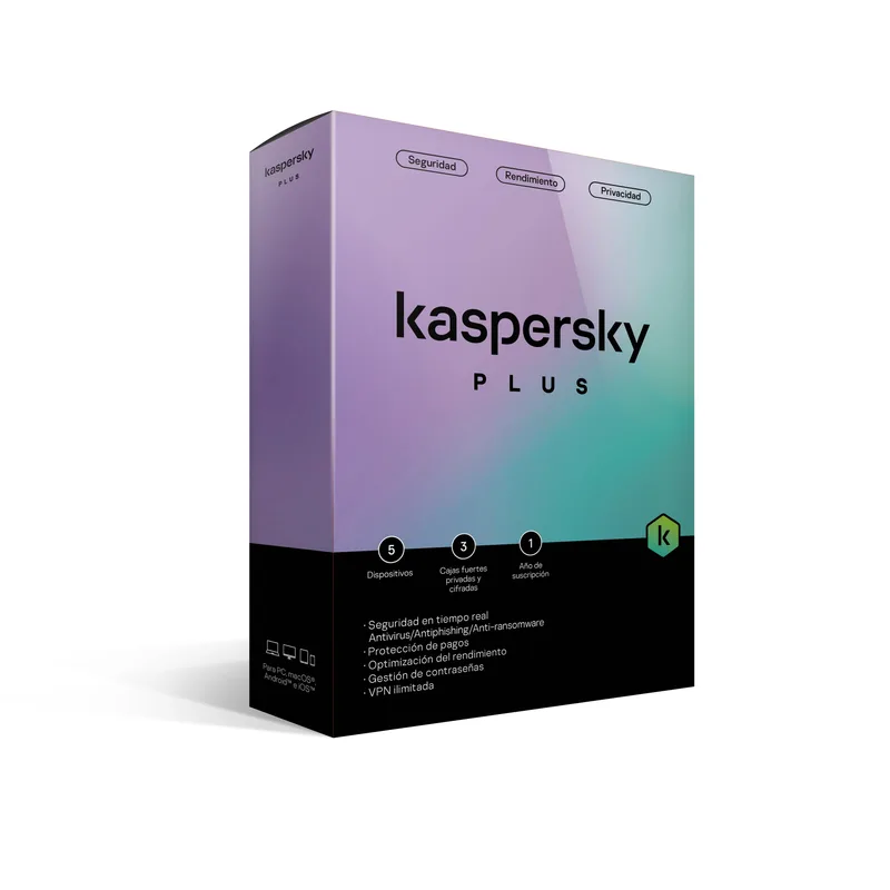 Kaspersky Plus 5 Dispositivos 1 Año (Internet Security) 1 Año(s) KL1042Z5EFS-22
