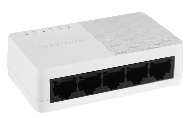 Hikvision DS-3E0105D-O - Switch No Administrable de 5 Puertos 10/100 Mbps para Escritorio Blanco