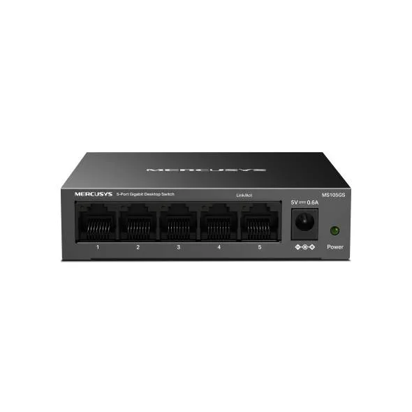 Switch de escritorio Gigabit de 5 puertos MERCUSYS Negro MS105GS