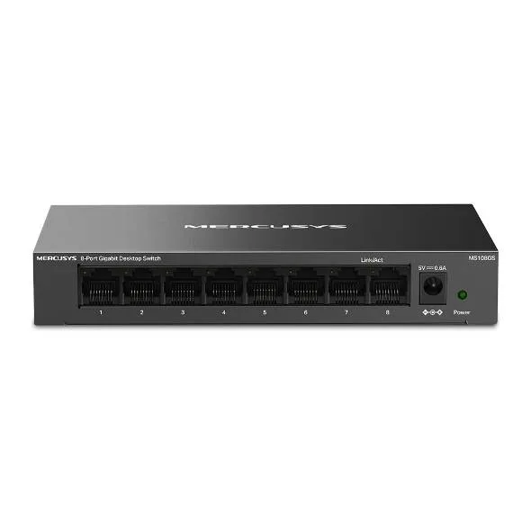 Switch de escritorio Gigabit de 8 puertos MERCUSYS Negro MS108GS