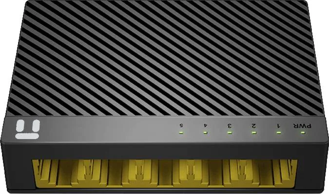 Switch NETIS modelo ST3105GC - 5 puertos Gigabit Switch de escritorio con Seguro de conector incorporado, No administrable Negro