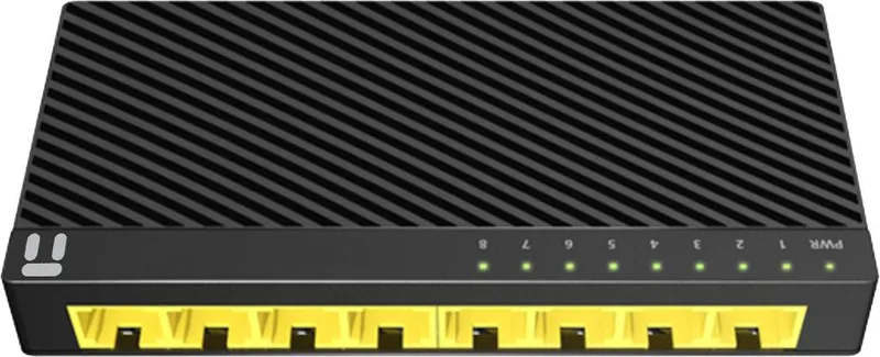 Switch NETIS modelo ST3108GC - 8 puertos Gigabit Switch de escritorio con Seguro de conector incorporado, No administrable Negro