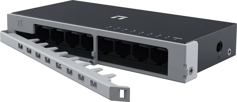 Switch NETIS modelo ST108D - 8 puertos 10/100Mbps, Switch de escritorio, carcasa metálica con Seguro de conector incorporado, No administrable Negro