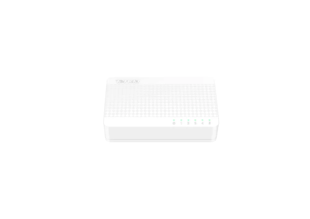 Switch TENDA S105 - Color blanco, 5 puertos, RJ-45