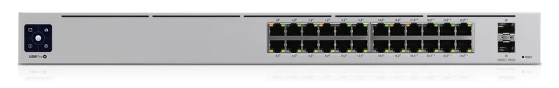 Switch UBIQUITI USW-PRO-24-POE - Plata, 400 W, 24 + 2 SFP