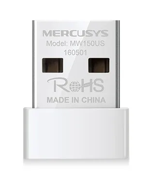 Adap. Nano Usb Inalámbrico N150150MBPS Mercusys MW150US Diseño Compacto Y Solución Conveniente 150 Mbit/s