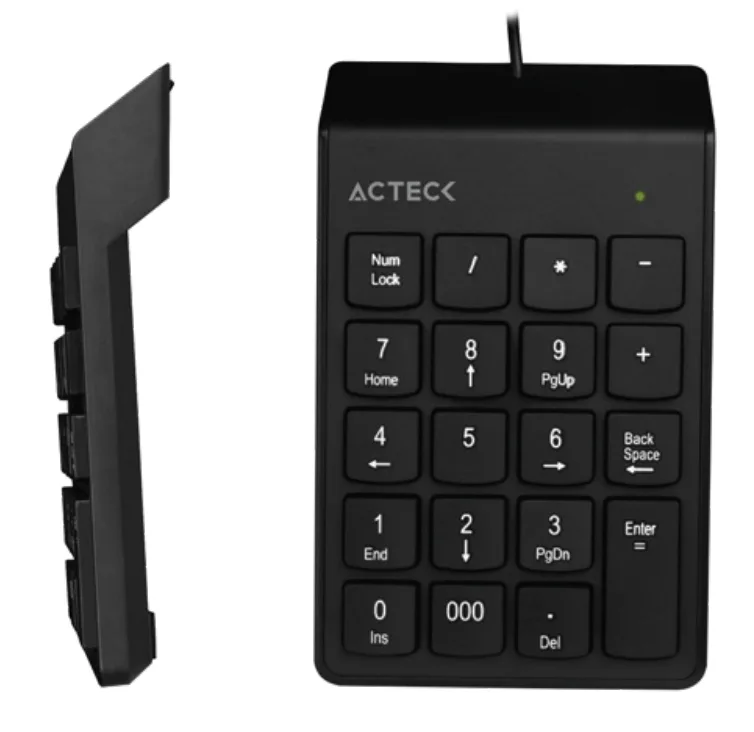 Teclado Numérico ACTECK AC-932622 - USB, Numérico, Negro, Universal