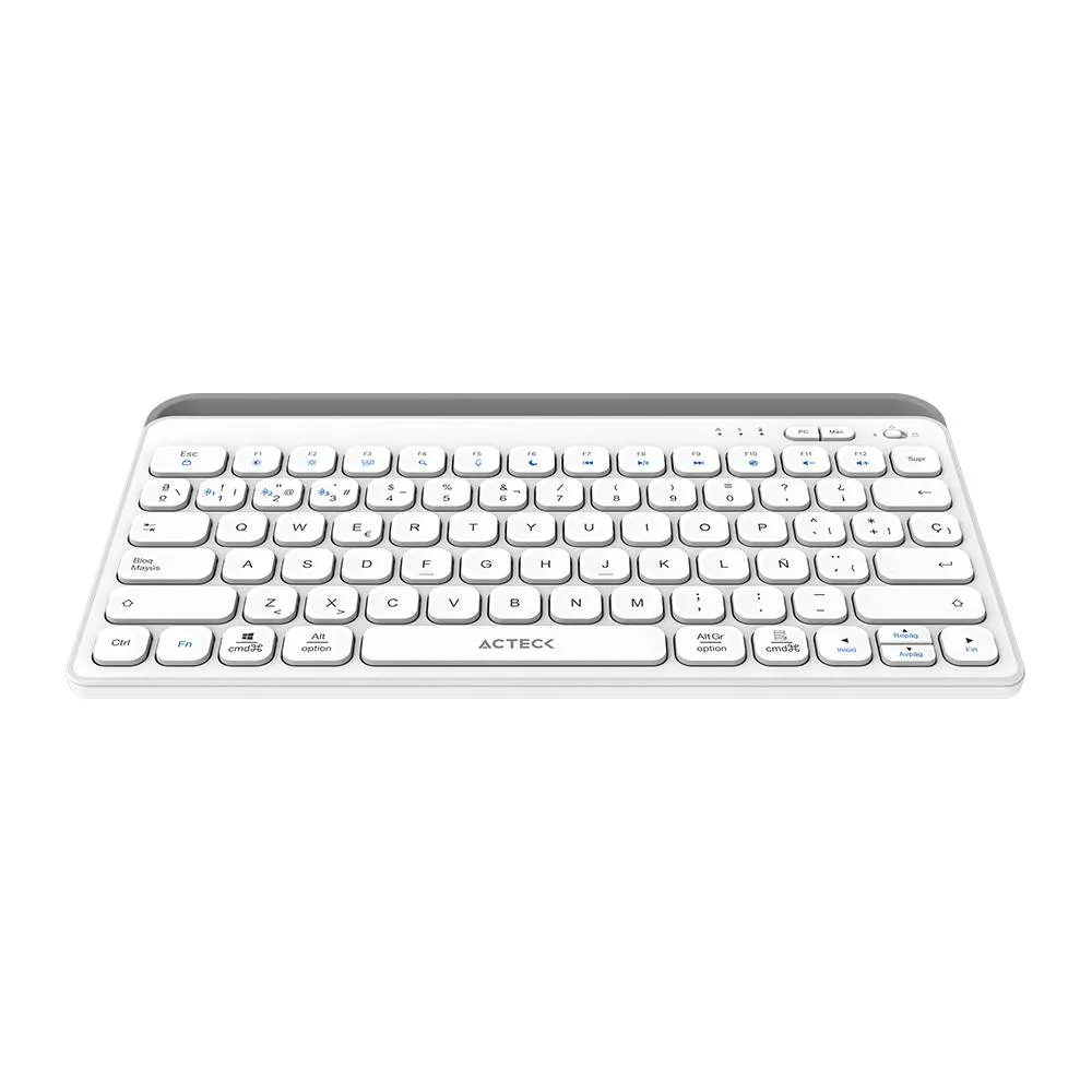 Teclado Inalámbrico Multidispositivos AC-940139 INSPIRE TREK TI737 Acteck Elite Series Bluetooth 5.1 - Dongle 2.4 MHz Blanco