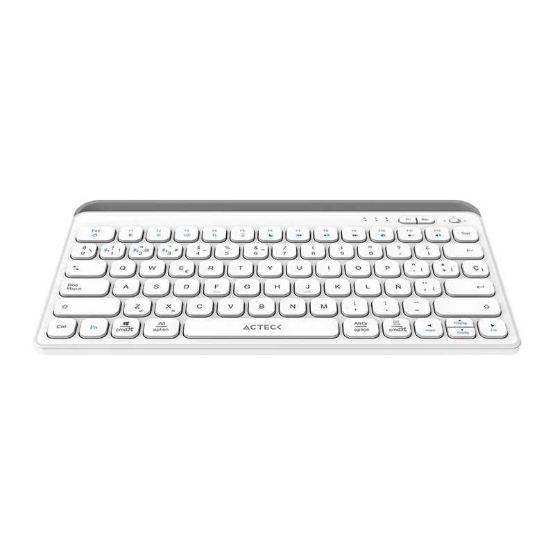 Teclado Inalámbrico Multidispositivos AC-940139 INSPIRE TREK TI737 Acteck Elite Series Bluetooth 5.1 - Dongle 2.4 MHz Blanco