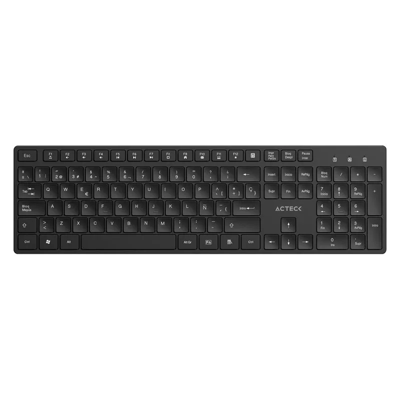 Teclado inalámbrico Multimedia 2.4ghz VANTAGE AERO TI555 ACTECK Conectividad inalámbrica 2.4ghz Negro AC-943468