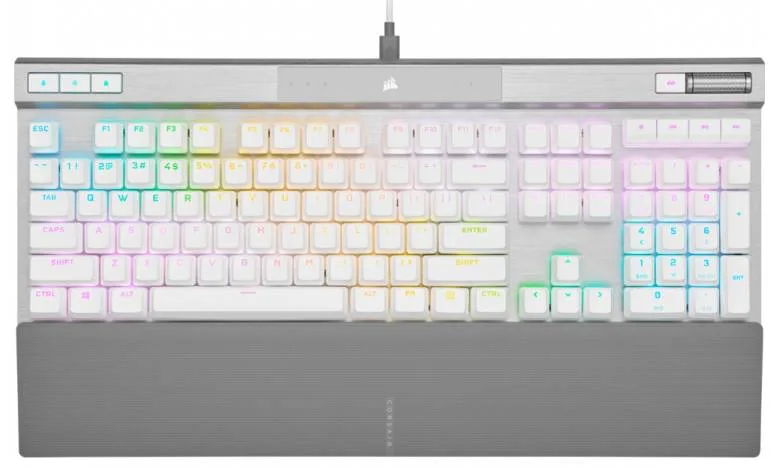 Teclado CORSAIR CH-910951A-NA CH-910951A-NA, Blanco