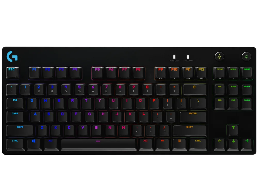 Teclado Mecánico Gaming LOGITECH PRO - USB, Estándar, Inglés, Negro, RGB 920-009388
