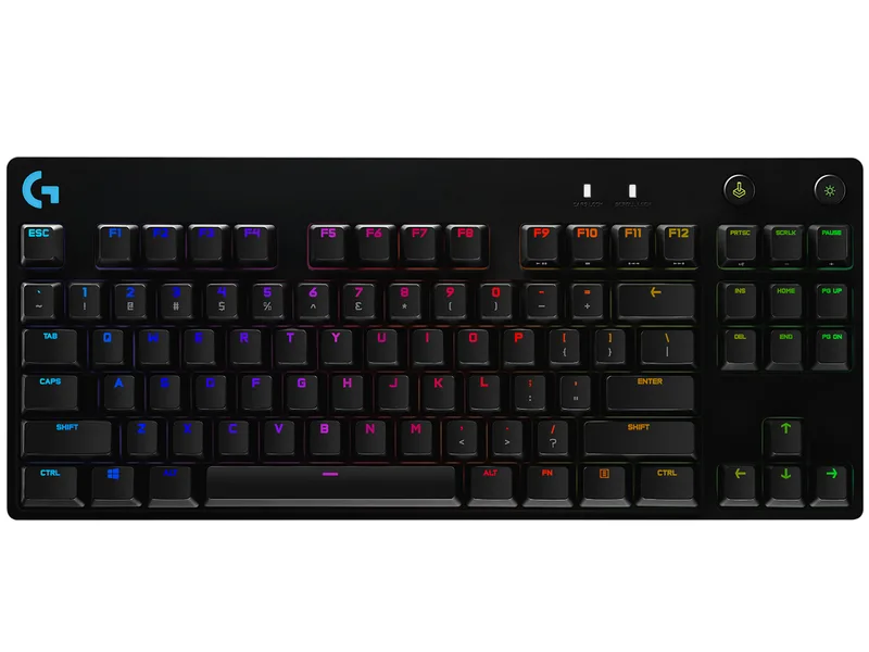 Teclado Mecánico Gaming LOGITECH PRO - USB, Estándar, Inglés, Negro, RGB 920-009388