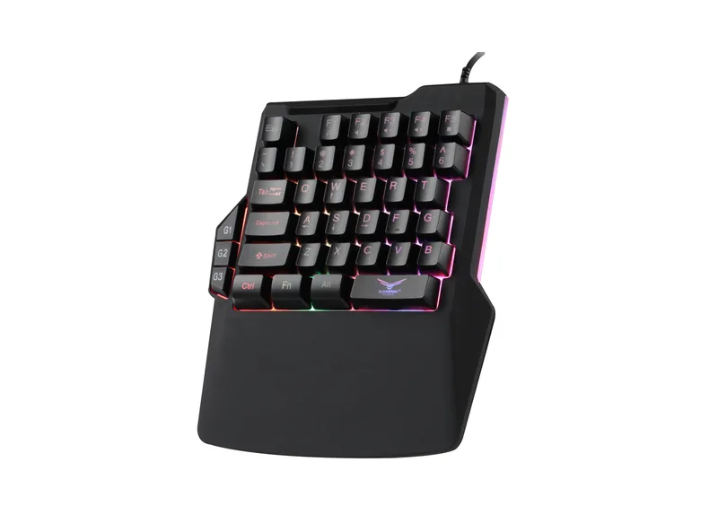 Teclado ONE HANDRGB ATHERIS NACEB TECHNOLOGY NA-0938 Negro