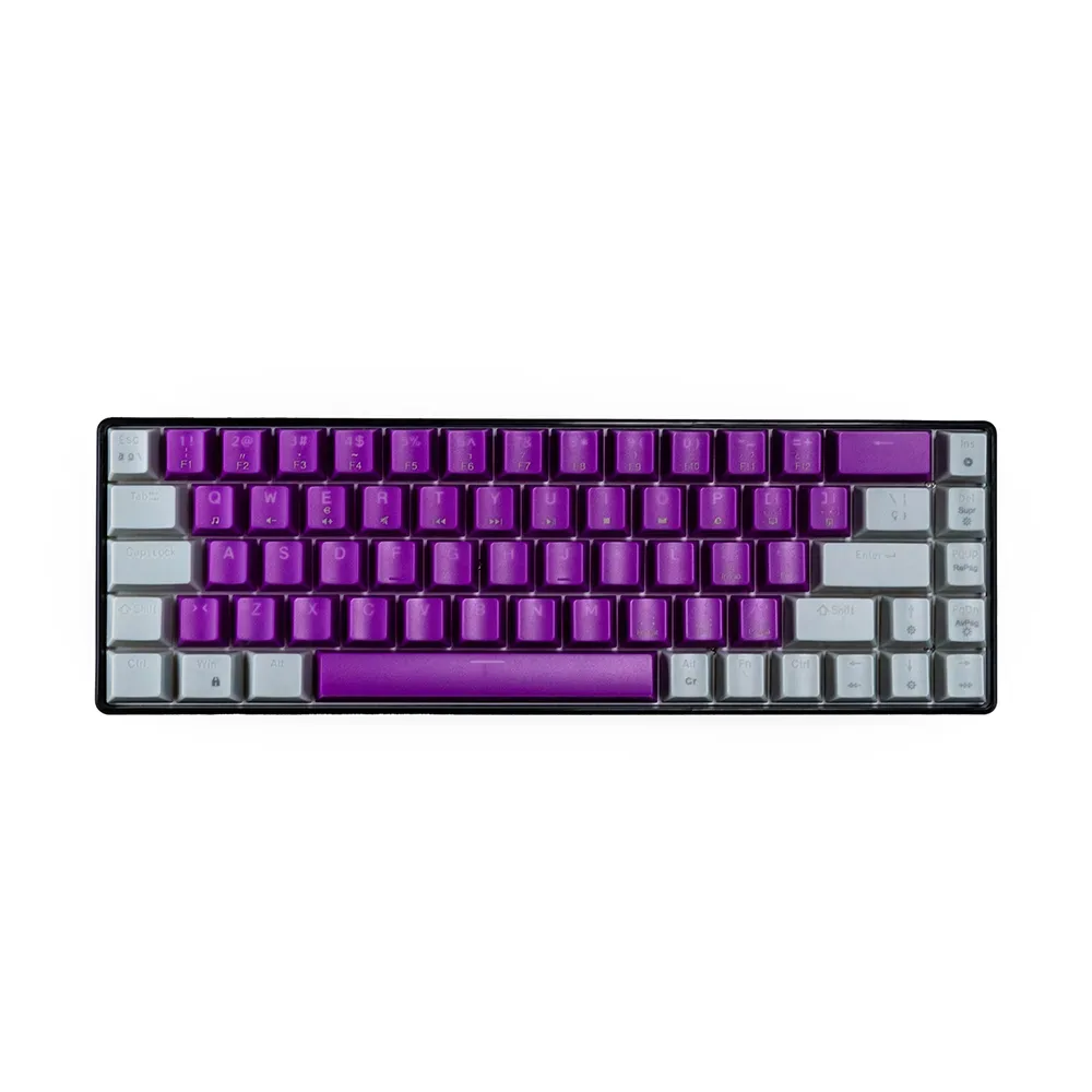 Teclado Mecánico Naceb 60 CON TECLAS INTERCAMBIABLES NA-0963M Naceb Technology Púrpura