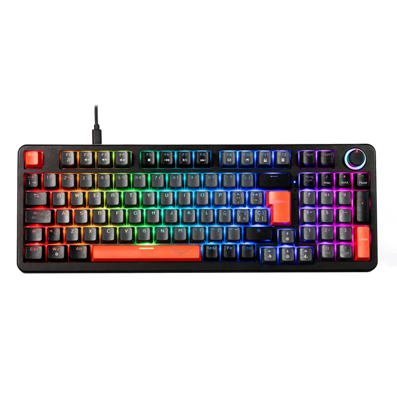 Naceb Teclado Mecanico Gamer Switch RGB Red Phyton NA-0972N Naceb Gaming