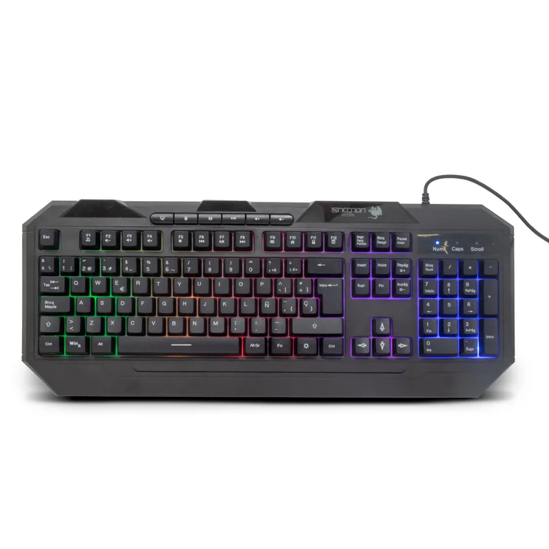 Teclado Gamer Ngk-hydra 114 Teclas Retroiluminado Led Multicolor Diseno Ergonomico 6 Botones Multimedia Negro NECNON NBGKHY01BM