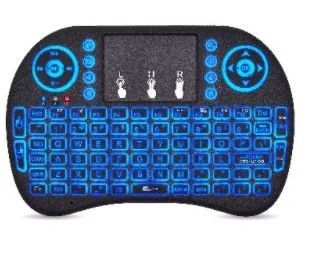 Teclado Mini Inalámbrico - Recargable, Iluminado RGB (963814), Brobotix Negro