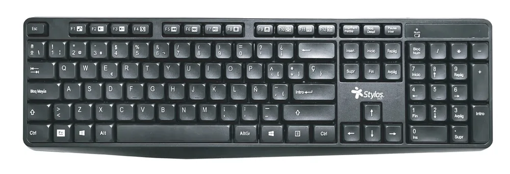 Teclado Inalambrico Stylos. STPTEC4B Negro