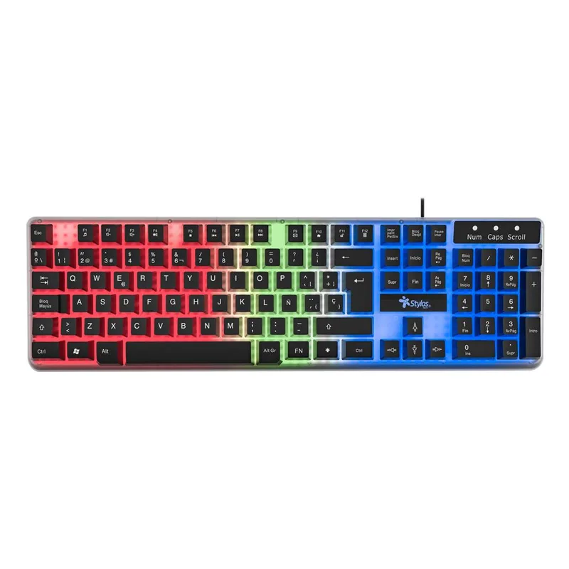 Teclado ALAMBRICO PTEC6 Negro. STTEALLED1T Stylos USB