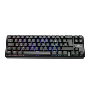 Yeyian TKL Teclado Gamer Akil S 3500 Switch Rojo - 69 Teclas, Interruptor Cambio, Anti Ghosting N-key R, Led RGB Arcoiris 18 Efect, IP42 YTM-28209R