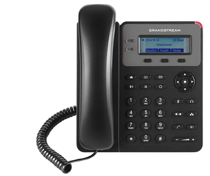 Teléfono IP de 1 linea con 1 cuenta SIP - Ethernet con Poe, conferencia de 3 vías, SIP, incluye su fuente de alimentación Grandstream Negro GXP1615