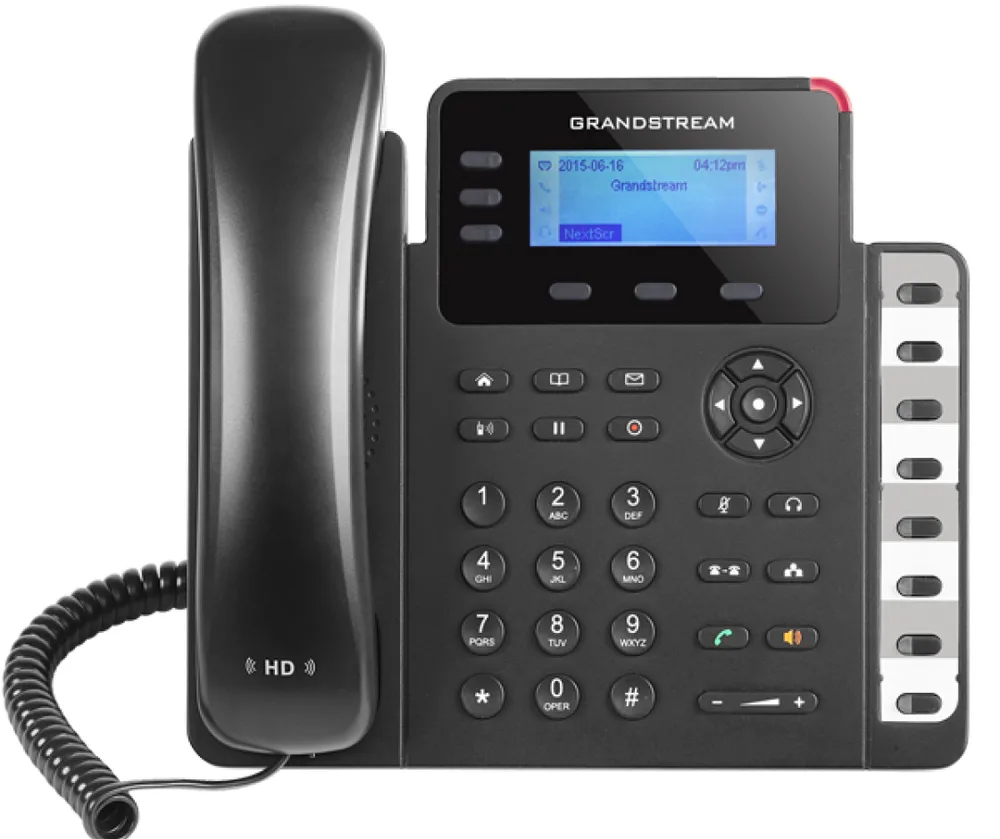 Teléfono IP Grandstream GXP1630 - 3 líneas, Negro