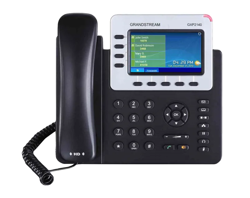 Teléfono IP de 4 líneas con 4 cuentas SIP - Gigabit con Poe, conferencia de 5 vías, SIP, Bluetooth, incluye su fuente de alimentación Grandstream