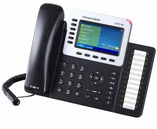 Teléfono IP de 6 líneas con 6 cuentas SIP - Gigabit con Poe, conferencia de 5 vías, SIP, Bluetooth, incluye su fuente de alimentación Grandstream