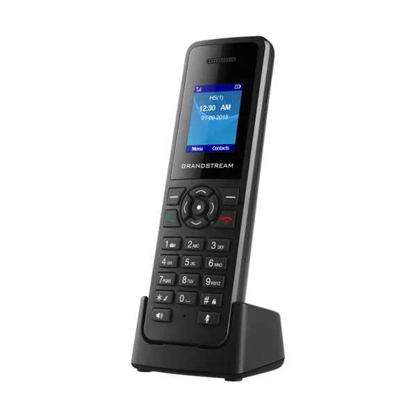 Teléfono Inalámbrico DECT para Estación Base DP750 Para Casa y Oficina - cuenta con 10 lineas y 10 cuentas SIP Grandstream Negro DP720