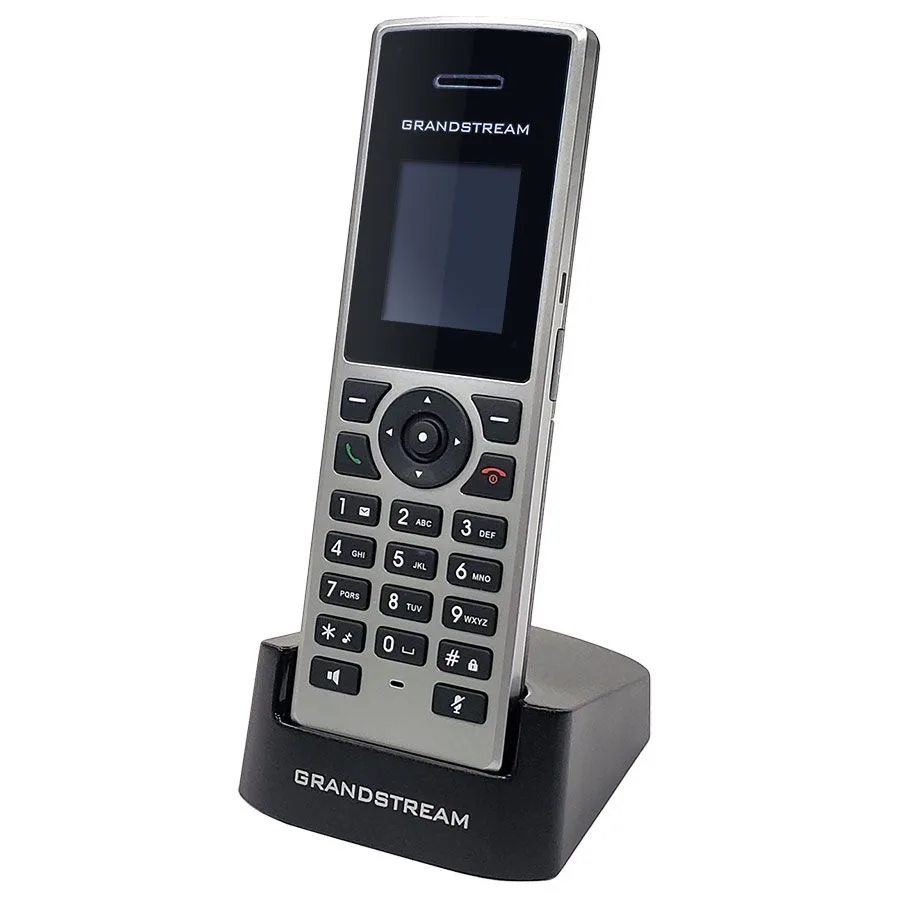 Teléfono Inalámbrico DECT para Estación Base DP750 y DP752 Para Casa y Oficina - cuenta con 10 lineas y 10 cuentas SIP Grandstream Negro/Gris DP722