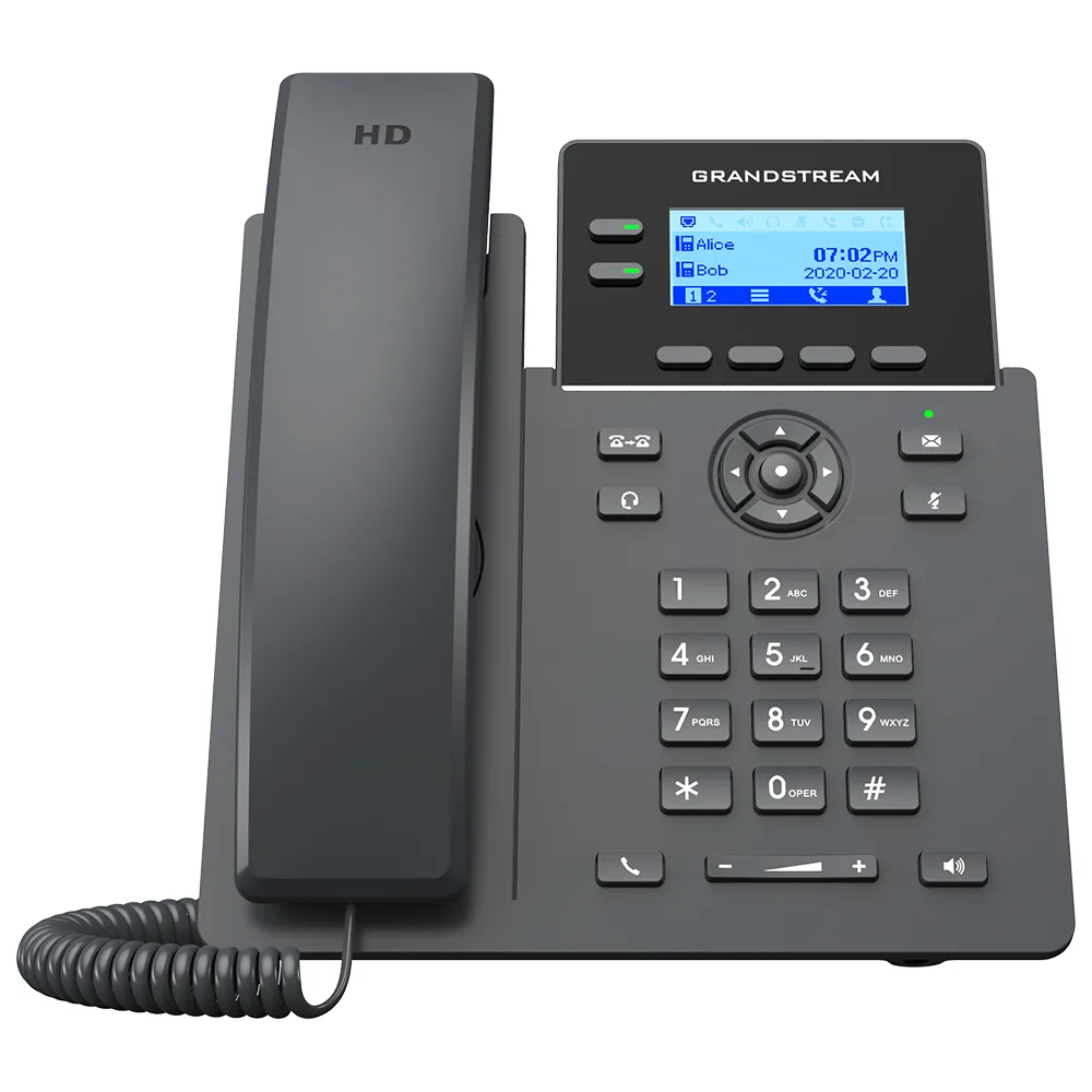 Teléfono IP de 2 líneas con 4 cuentas SIP - conferencia de 5 vías, iFi, Ethernet con Poe pero NO incluye su fuente de alimentación Grandstream