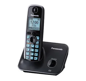PANASONIC Telefono Inalambrico - Pantalla de 1.8, Ecualizador, Alarma, bloqueo de llamadas, Altavoz, negro KX-TG4111MEB